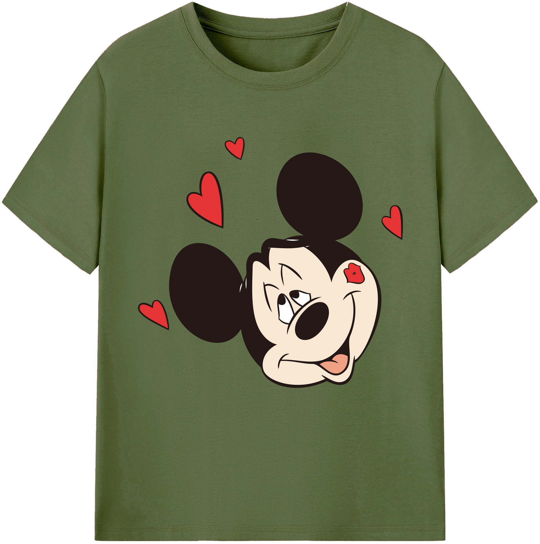 （画像用） ミッキーマウス Mickey Mouse 綿100％半袖Tシャツ（フロントプリント）